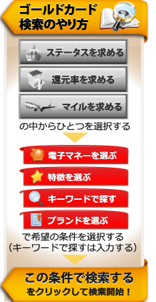 ゴールドカード検索のやり方